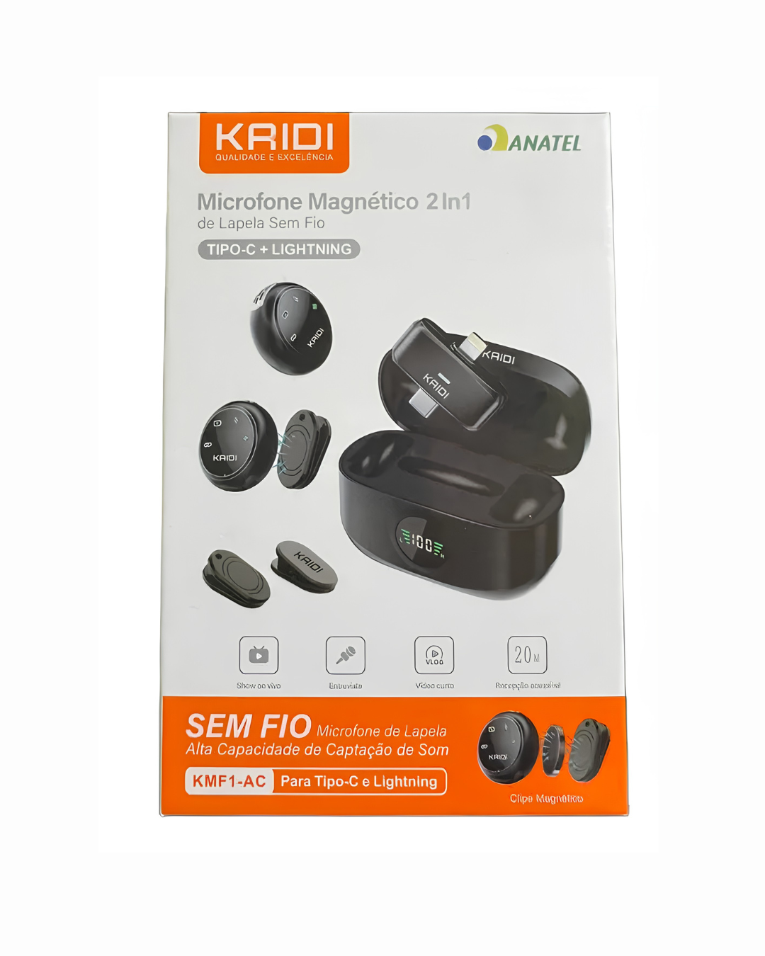 Microfone de Lapela Sem Fio Pro Mic